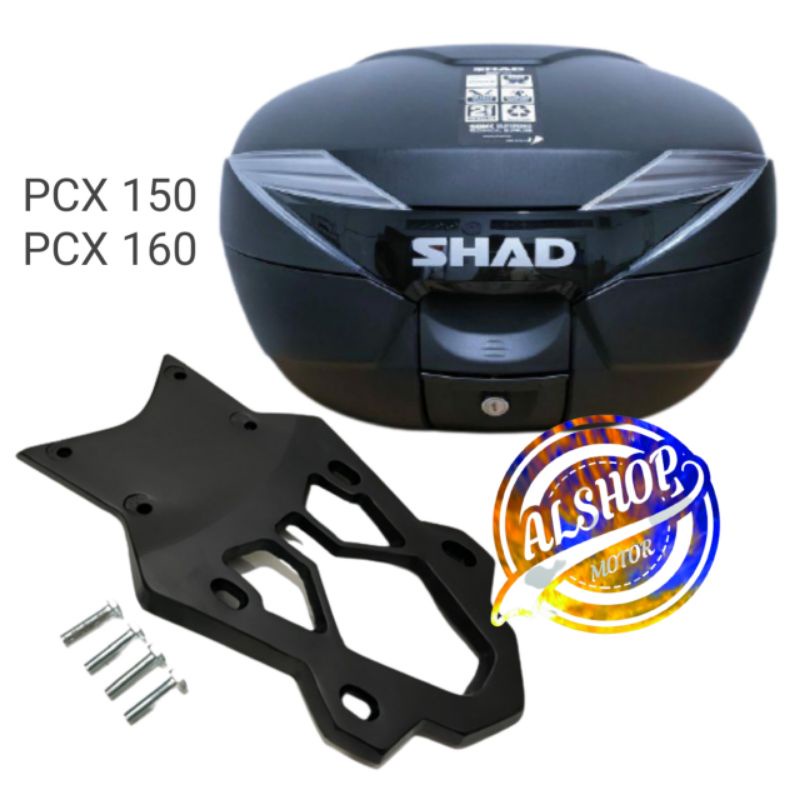 Jual BOX SHAD SH39 HITAM DAN BREKET BOX HONDA PCX 160 PCX 150 BOX SH 39 ...