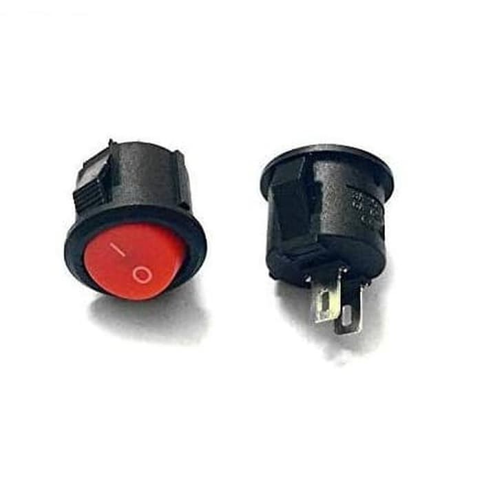 Jual ROUND ROCKER SWITCH BULAT SAKLAR ON OFF 15 MM 3A 250V KCD11-105 ...