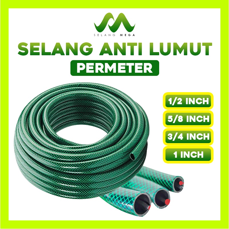 Jual MEGA Selang Air Benang Anti Lumut Selang Air 1/2 5/8 3/4 1 Inch ...