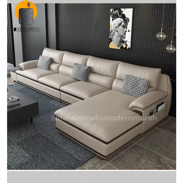 Jual Sofa Minimalis Modern Letter L Sofa Ruang Tamu Sofa Kulit