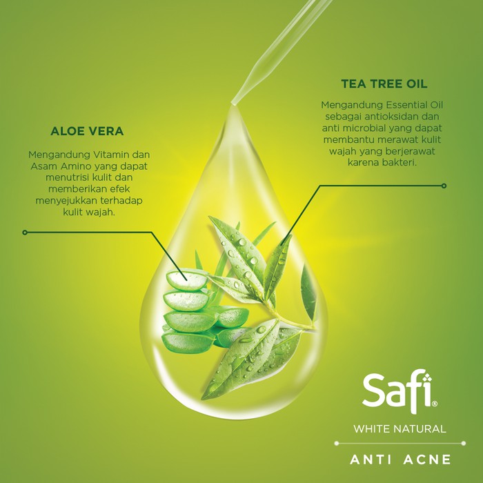 Jual Safi White Natural Anti Acne Cleanser TTO 100 g Shopee Indonesia