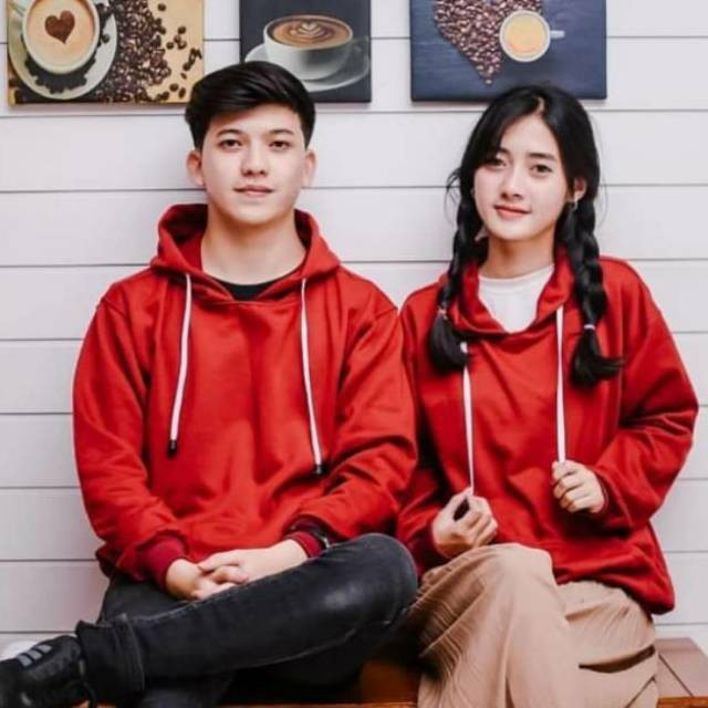 Jaket hoodie deals couple polos