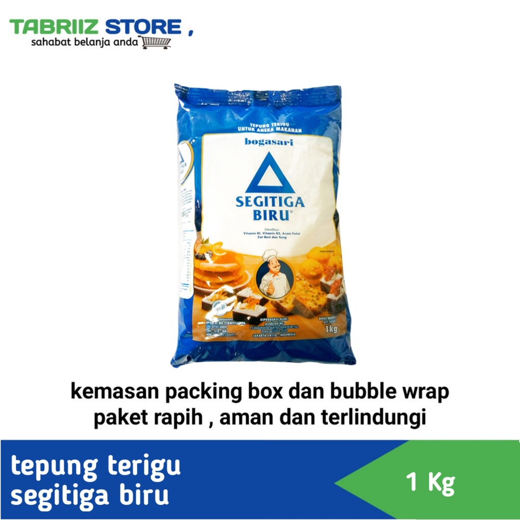 Jual Tepung Terigu Bogasari Segitiga Biru Kemasan 1 Kg Shopee Indonesia