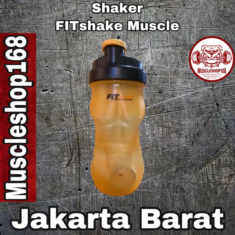 Jual Fitshake Shaker Muscle Fitness Bottle Botol Minum Gym Tumbler ...