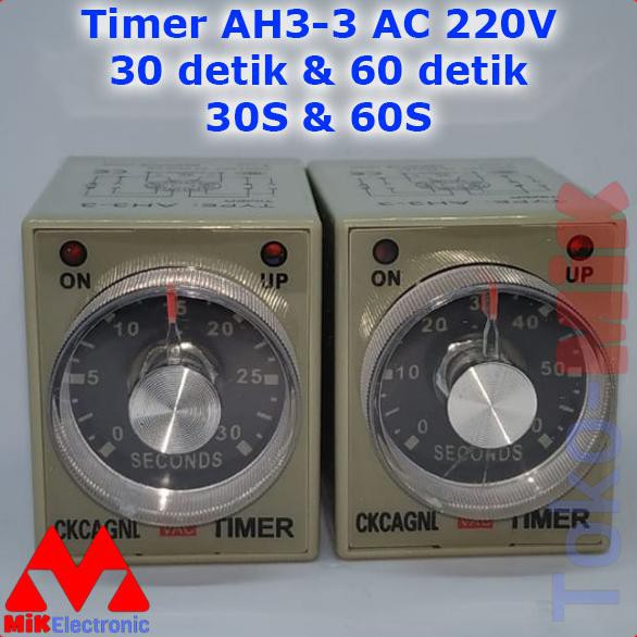 Jual Timer Ah3-3 Ah3 220V 30 & 60 Detik 30S 60S Delay Timer 8 Pin ...