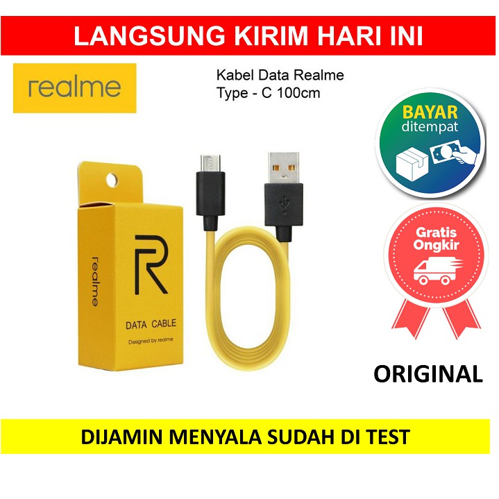 Jual Kabel Data Realme Type C Tipe C Usb Cable Fast Charging Warna ...