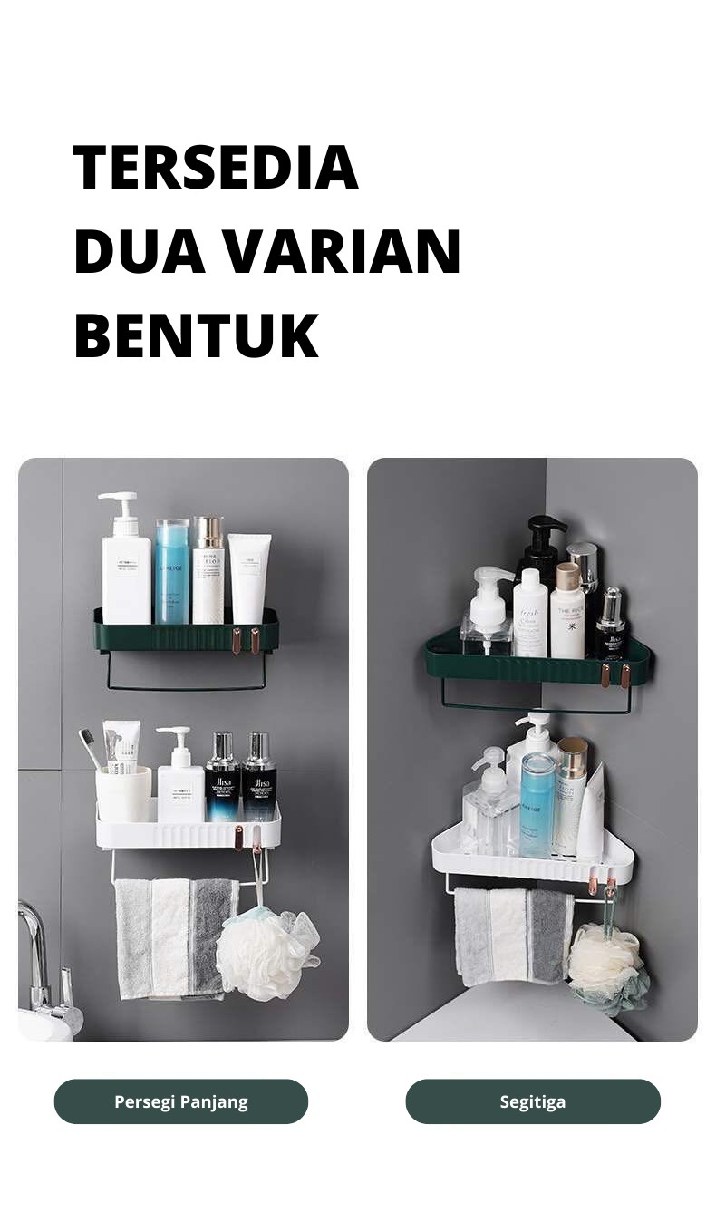 Jual Dejavu Rak Kamar Mandi Tempel Tanpa Paku Rak Sudut Bumbu Dapur ...