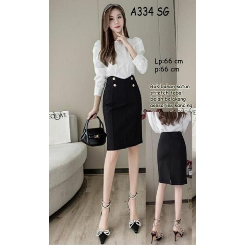 Jual Rok hitam A334 | Shopee Indonesia