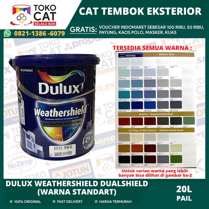 Jual Cat Tembok Eksterior Dulux Weathershield Ds Bisa Request Warna