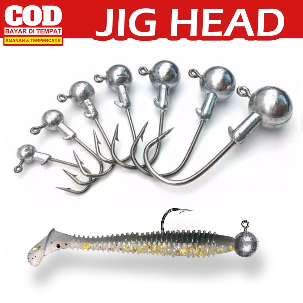 Major Fish Connector Jig Testine Wire Keeper Jighead, 3 pezzi, 17 grammi/ misura 1/0
