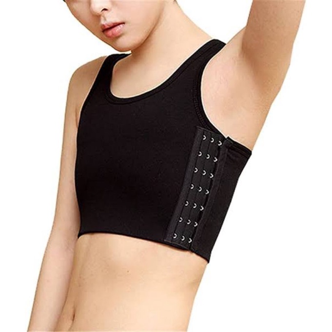 XUJI Binder seno Transgender FTM mammario Brafo traspirante mezzo Binder per il formata Y