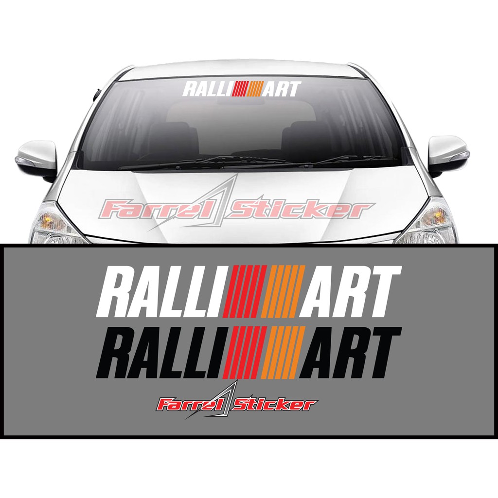 Jual stiker kaca sticker bodi mobil RALLIART ralli art 60cm | Shopee ...