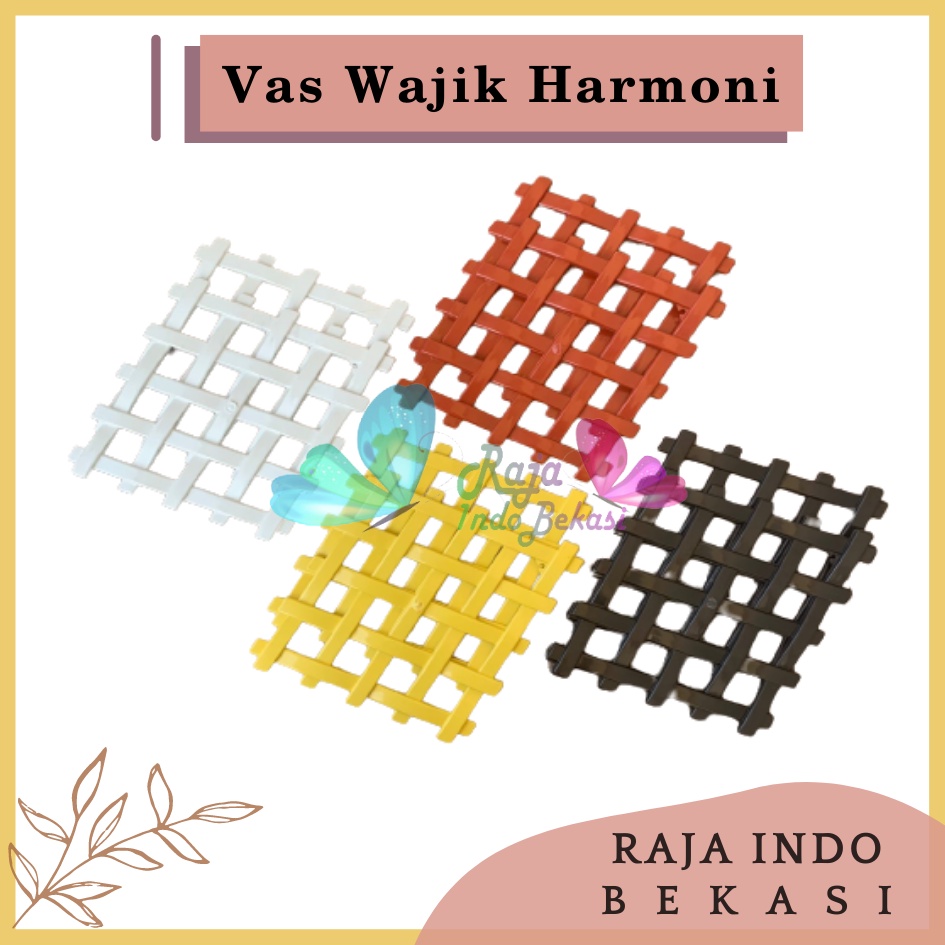 Jual Pagar Wajik Harmoni Warna Putih Coklat Hitam Kuning Ornamen Bunga