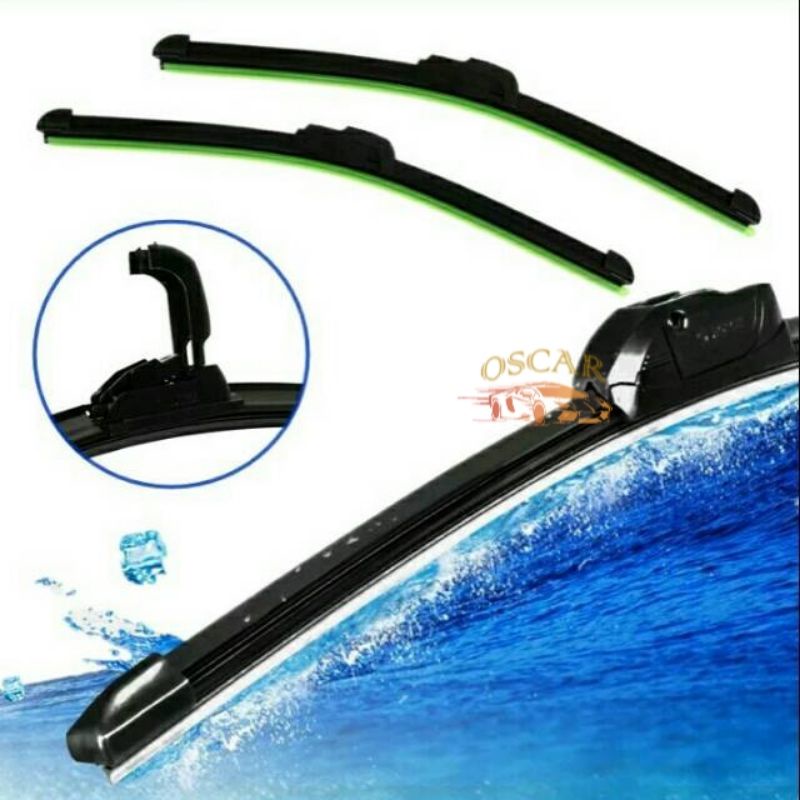 Jual WIPER BLADE KACA MOBIL FRAMELESS U SHAPE HOOK - FLY-078 / WIPER ...