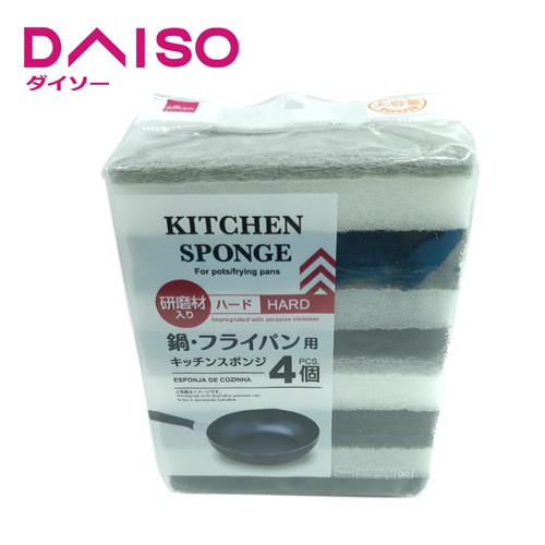 Jual Daiso Kitchen Sponge Hard isi 4 Shopee Indonesia