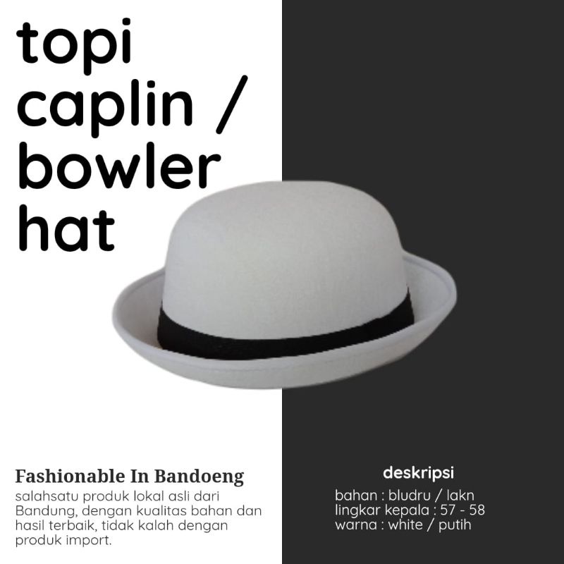 TOPI CHAPLIN PHANTOMIM /BOWLER HAT
