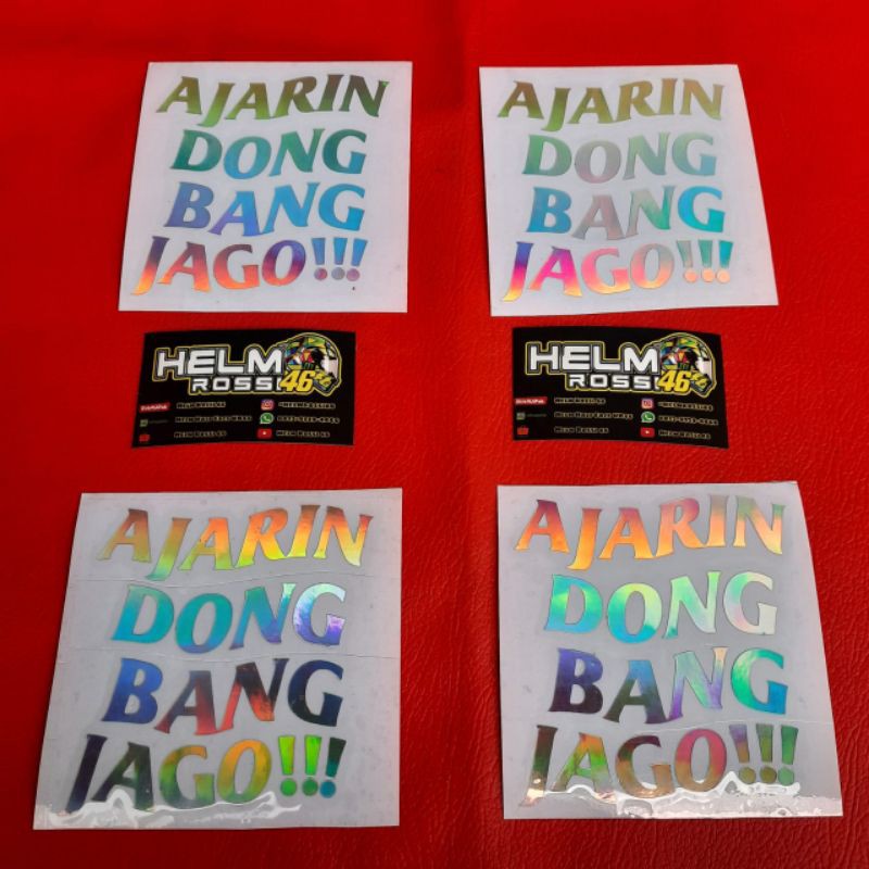 Jual Cutting Sticker Hologram Ajarin Dong Bang Jago Sticker Laser Ajatin Bang Dong Bang Jago 1311