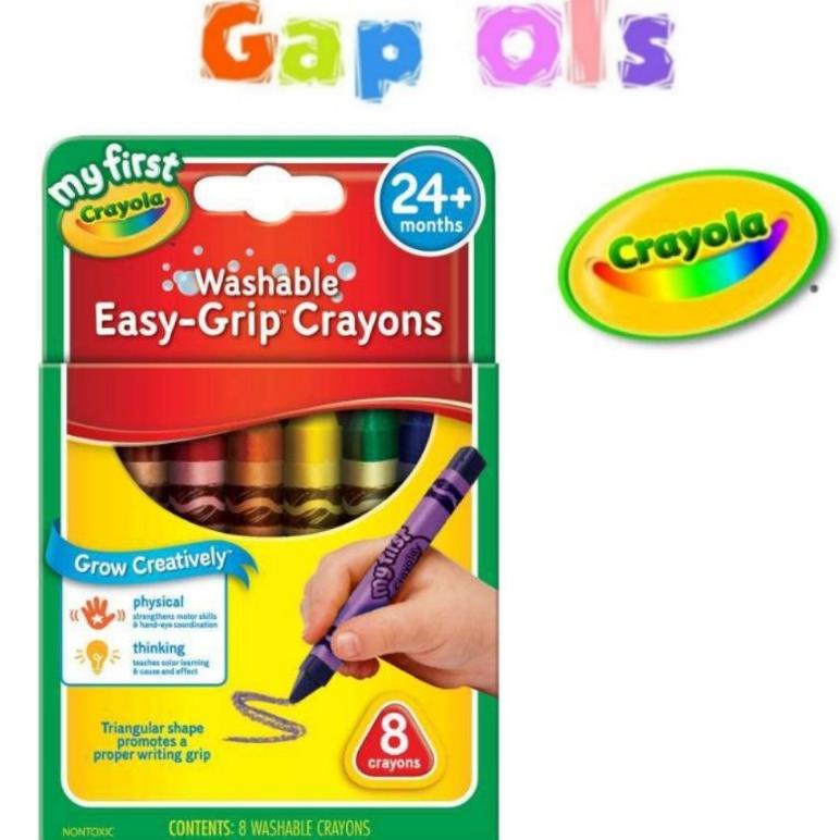 Jual Crayola Easy Grip Crayons Crayola Washable Easy Grip Crayons ...