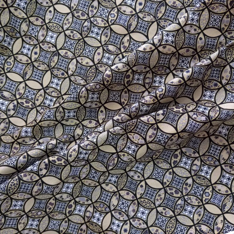 Jual kain katun jepang tokai senko motif batik bulat | Shopee Indonesia