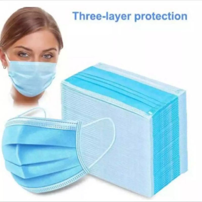 Jual masker DISPOSABLE 3 lapis isi 50 1box | Shopee Indonesia