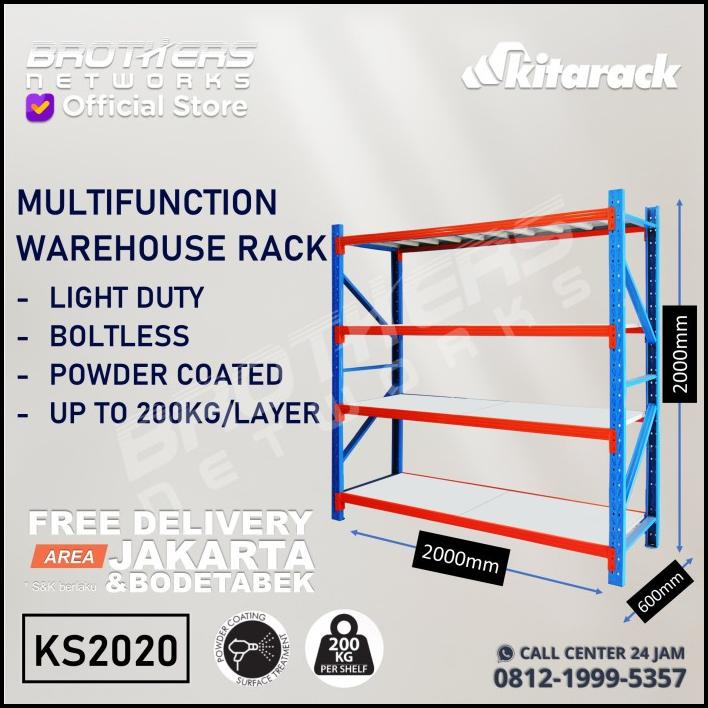 Jual Warehouse Rack Kitarack Ks2020 Starter - Rak Gudang Light Duty 2 ...