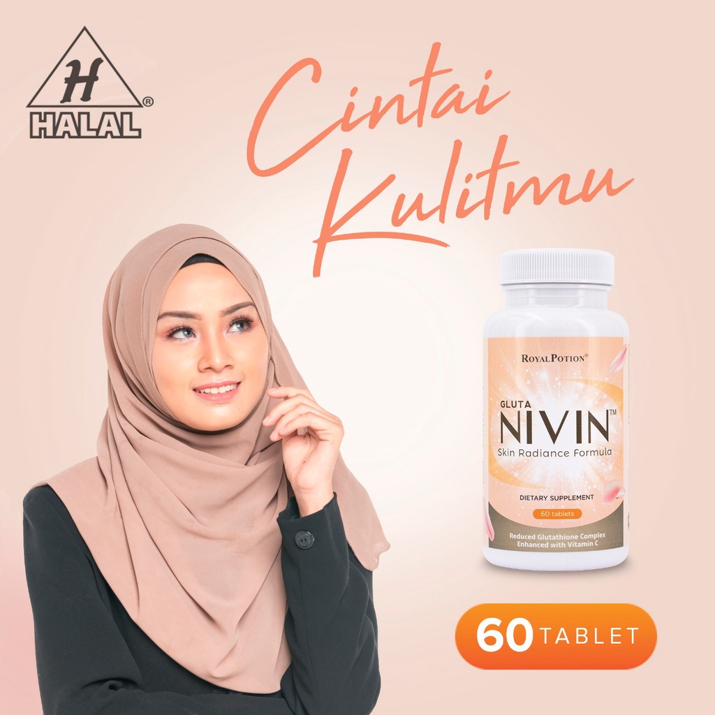 Jual Gluta NIVIN 60 Tablet | Glutathione Pemutih Kulit Badan Suplemen  Whitening Lglutathione