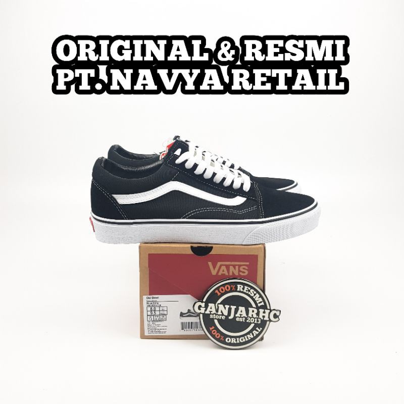 Jual Vans Classic Old Skool Black White Original 100 Authentic Resmi