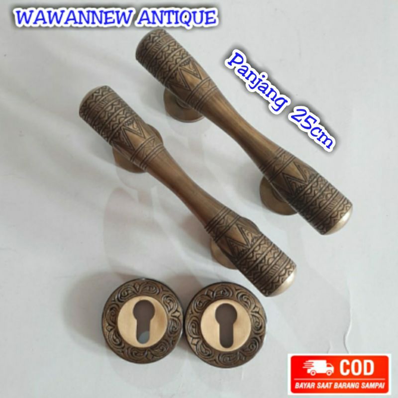 Jual Handle / Tarikan Pintu Rumah Gebyok Pagar Kuningan Motif Egypt