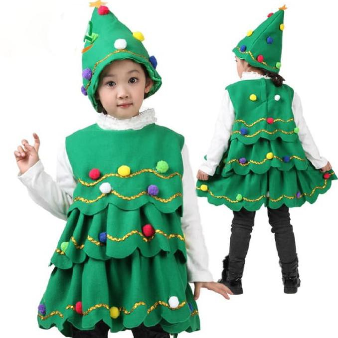 Jual christmas tree kids costume kostum natal kostum pohon natal anak
