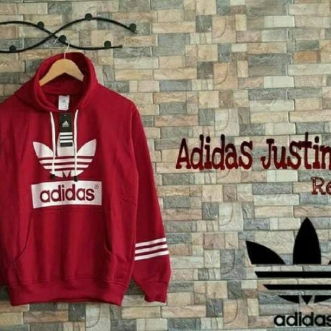 Jual TERLARIS SWEATER ADIDAS WARNA MERAH BAHAN FLEECE TEBAL SWEATER WANITA SWEATER PRIA SWEATER Shopee Indonesia