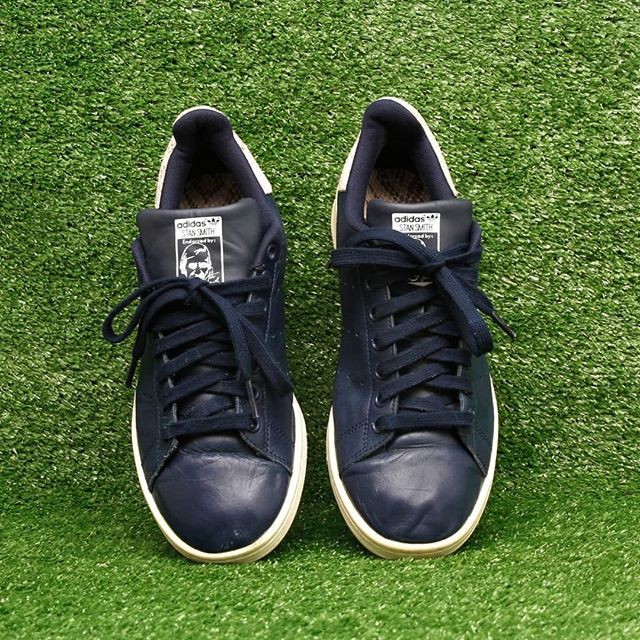 Adidas stan smith navy clearance leather