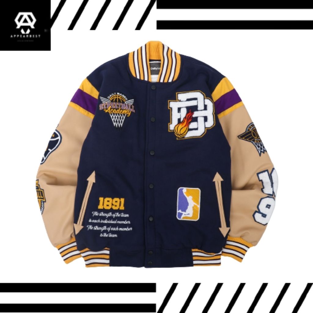 Jual Jaket Varsity Baseball - Basket Case - Varsity Jacket - Jaket Varsity  Murah Oiginal | Shopee Indonesia