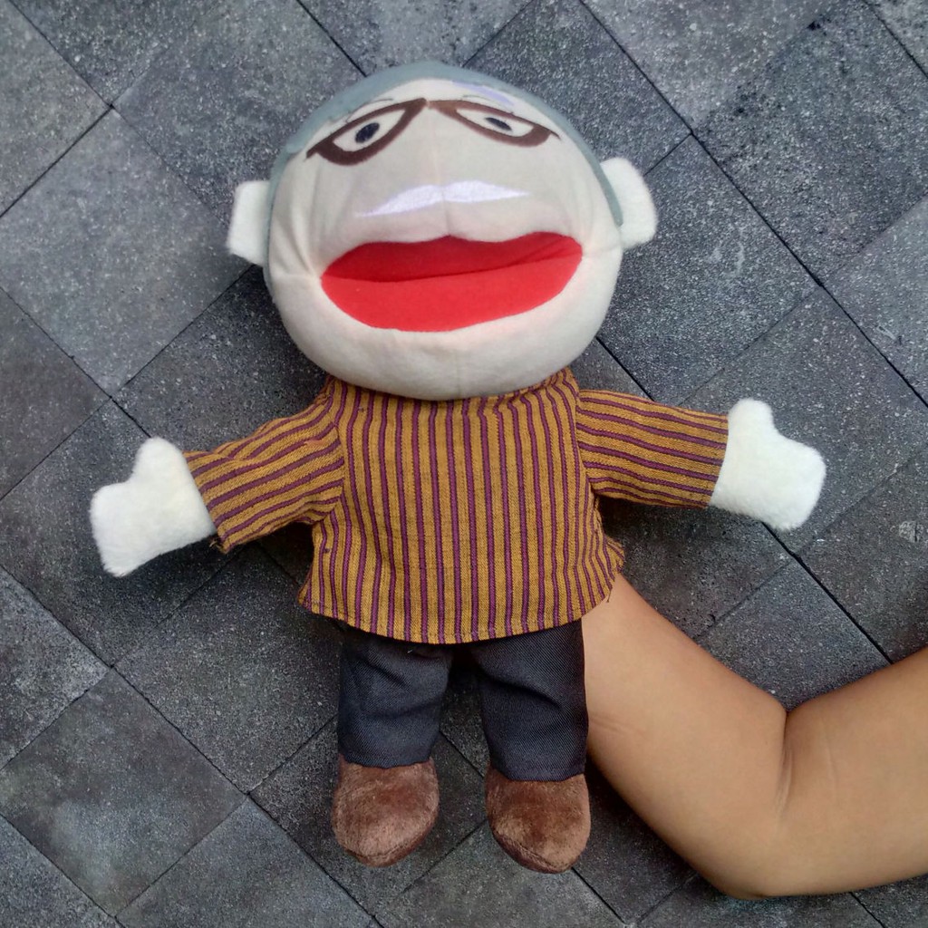 Jual Boneka Tangan Muppet Keluarga Family Kakek - Mulut Terbuka Bisa ...