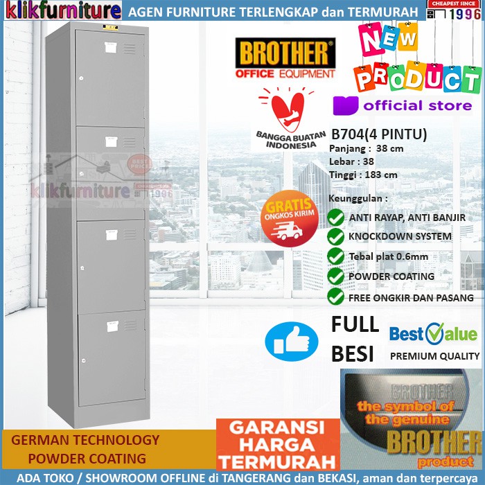 Jual Loker Kabinet Locker Cabinet Besi 4 Pintu B704 Brother | Shopee ...