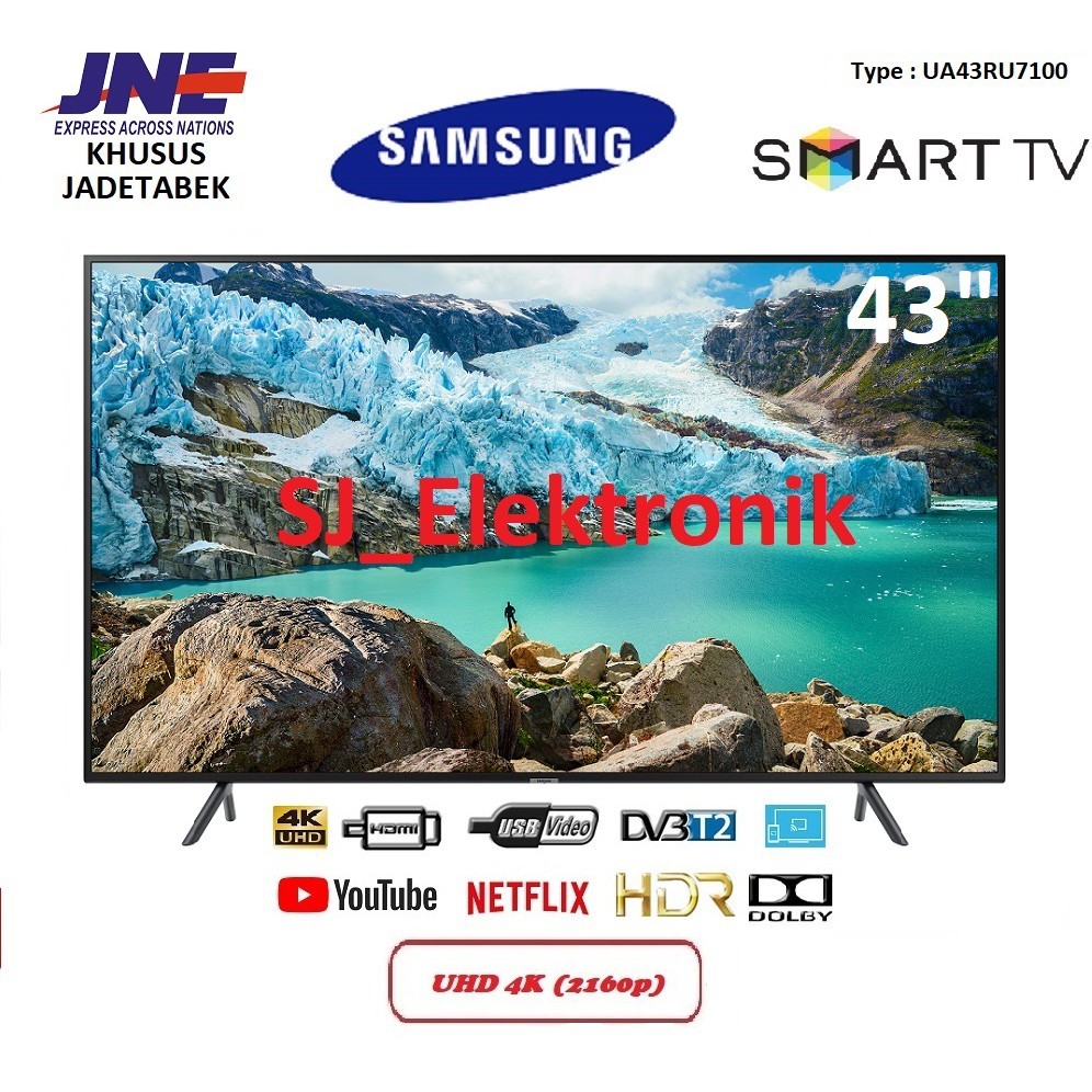 Jual LED TV Samsung 43 Inch UA43RU7100 43RU7100 UHD 4K SmartTV HDMI