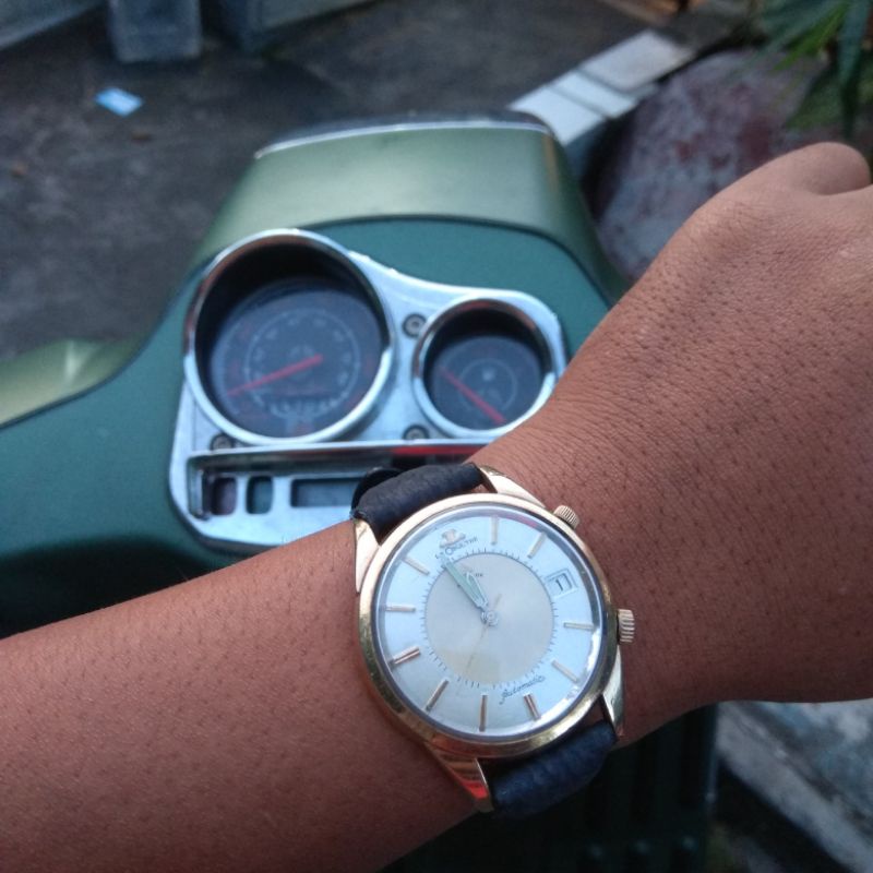 Jual Jam tangan pria vintage Jaeger LeCoultre memovox Swiss second