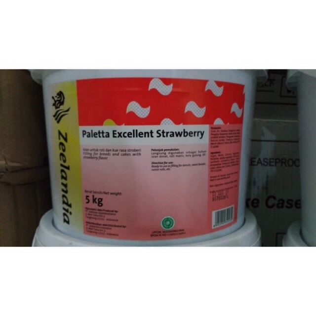 Jual Selai Paletta Excellent Strawberry - Zeelandia 5kg Gosend/Grab ...