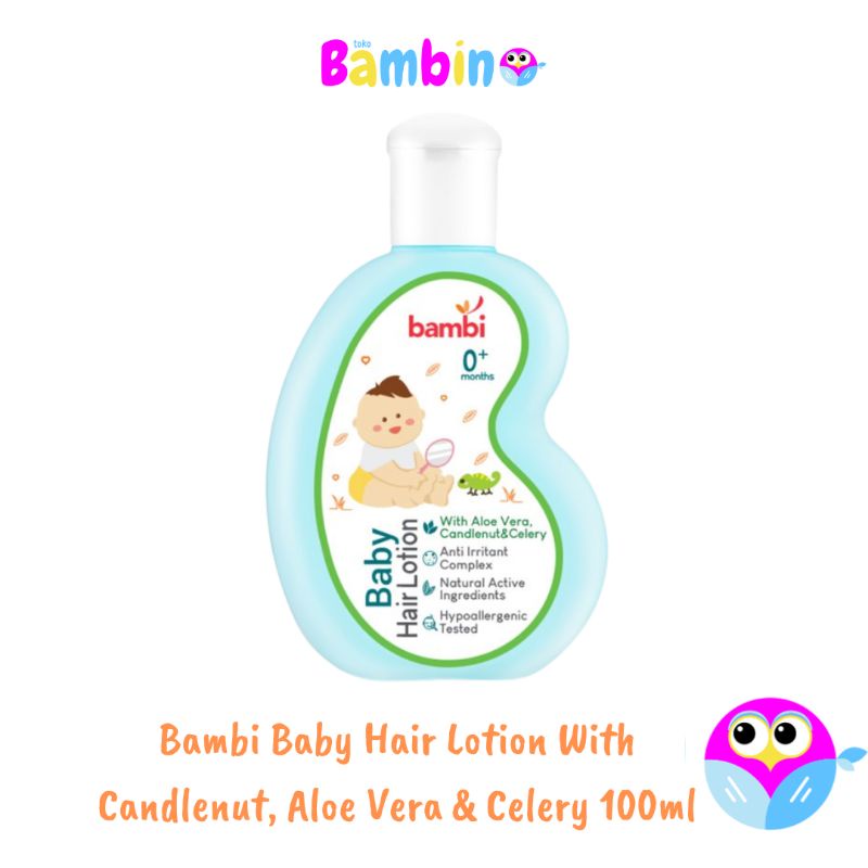 Jual Bambi Baby Hair Lotion With Candlenut, Aloe Vera & Celery 100ml ...