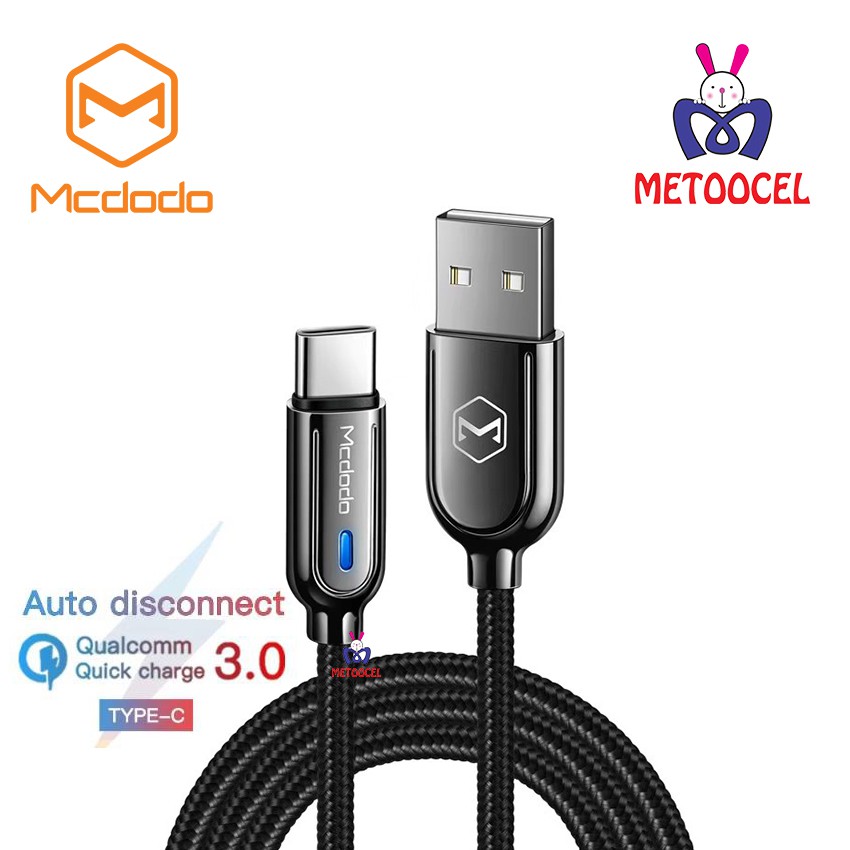 Jual Mcdodo Ca Auto Disconnect Type C Kabel Data Fast Charging Qc Led Shopee Indonesia