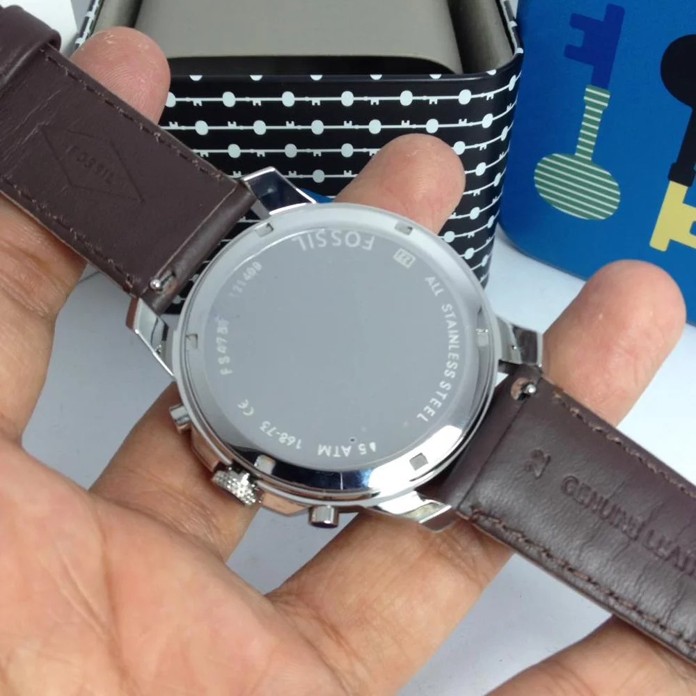 Jual Jam Tangan Fossil FS4735 Jam Tangan Pria Fossil Original Grant Chronograph Brown Leather Strap Shopee Indonesia