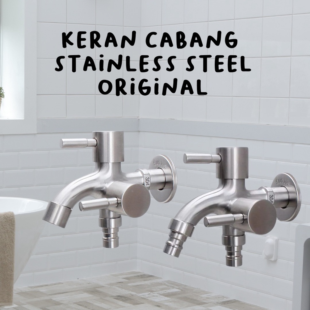 Jual Kran Cabang Stainless Sus Kran Shower Dingin Kran Mesin Cuci