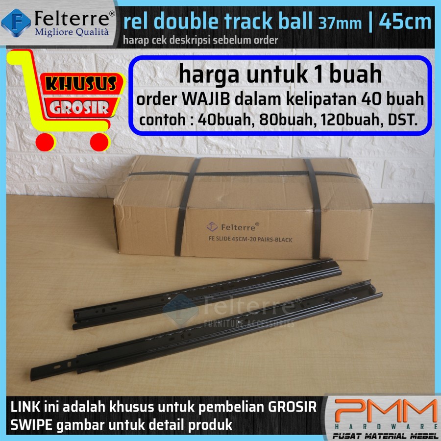 Jual GROSIR | rel double track 45cm FELTERRE | rel laci ball bearing ...