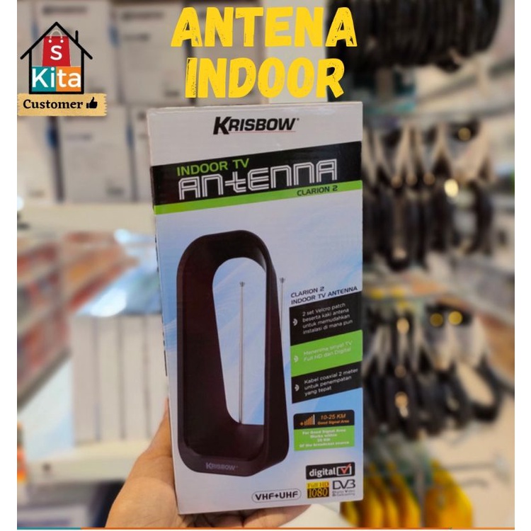 Jual Krisbow Antena TV Indoor Clarion/antena TV DIGITAL & Analog/Antena