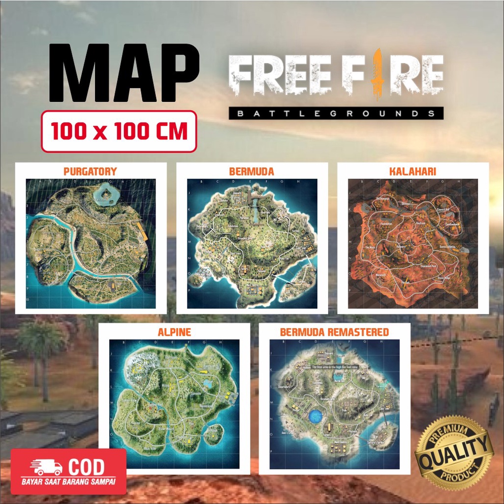 Jual MAP FREE FIRE UKURAN 1 X 1 METER | Shopee Indonesia