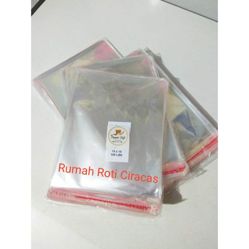 Jual PLASTIK OPP ROTI BENING LEM PEREKAT PUTIH POLOS | Shopee Indonesia