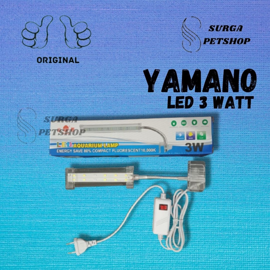 Jual Lampu Led Yamano 3 W Watt Jepit Aquarium Light Akuarium Kolam Ikan ...