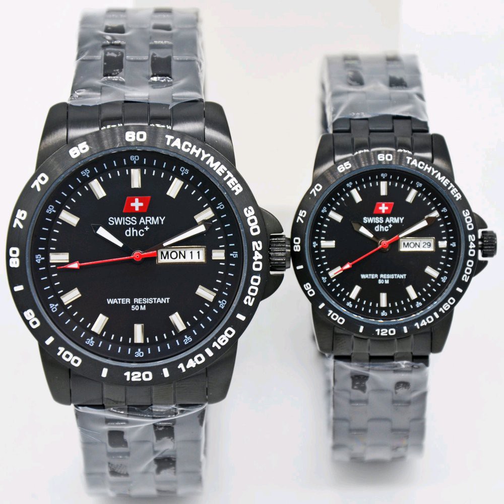 Jual Jam Tangan Couple Original Swiss Army SA2707 Black hargajam