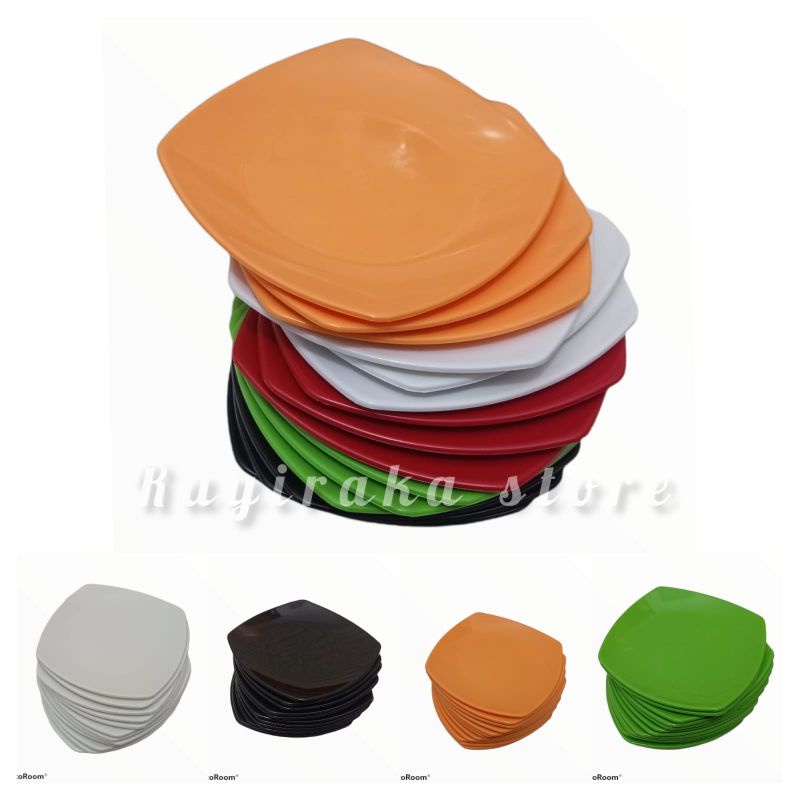 Jual PIRING KOTAK PERSEGI KECIL 15CM PIRING KUE ATAU TATAKAN MELAMIN