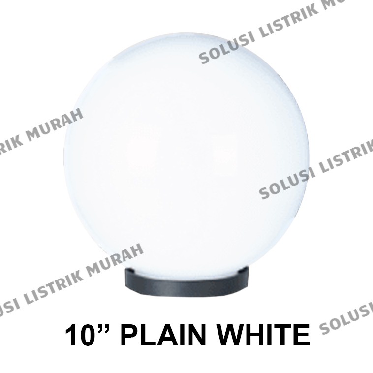 Jual Meval Kap Lampu Taman Outdoor Bulat Putih / Plain Clear ...