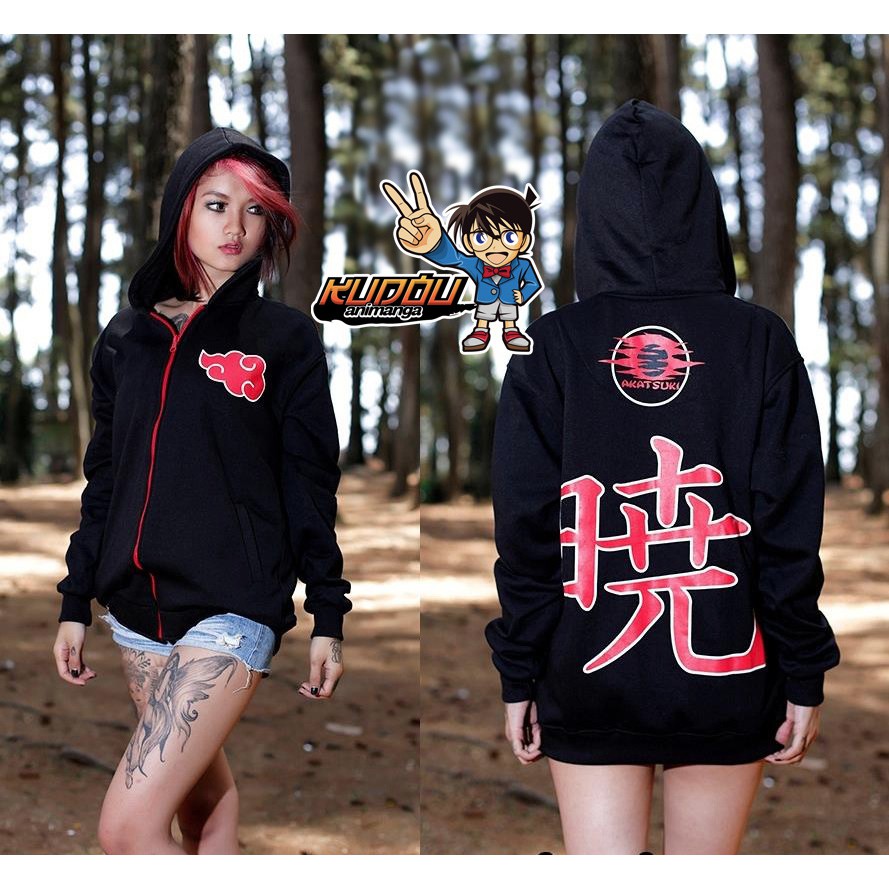 Jual JAKET AKATSUKI KANJI BLACK Premium Unisex | Shopee Indonesia